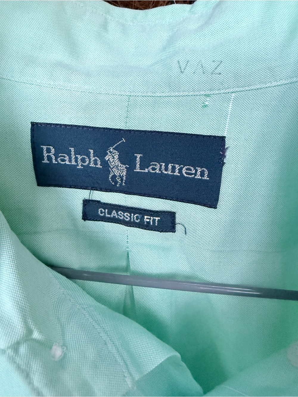 Ralph Lauren Mint Green Classic Button-Down Dress Shirt Cotton  XL P2P 25.5 in - Picture 4 of 5